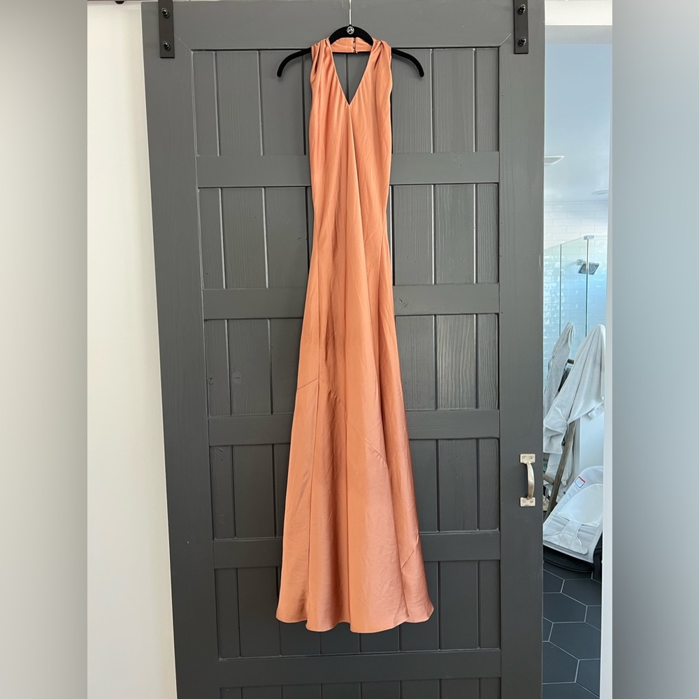 Trendy satin gown